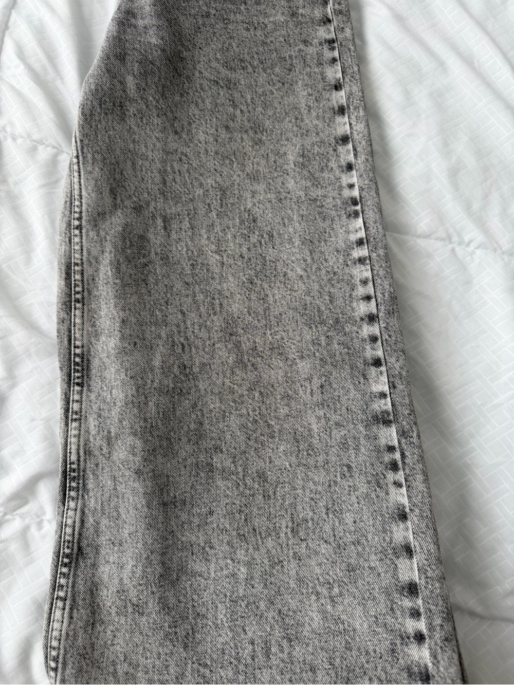 $590 Isabel Marant Lemony High-Rise Wide-Leg Jeans Gray Acid Wash Women’s FR 34 - Picture 6 of 13